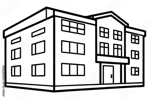 Empty Auditorium with Seating and Stage Coloring Page - Printable Theater Scene