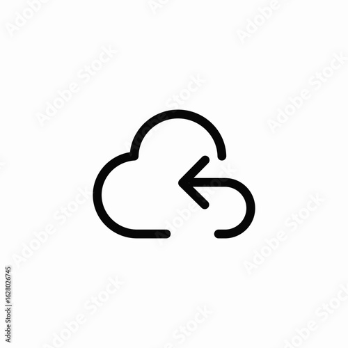 cloud in icon sign vector