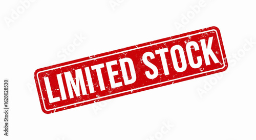 Red Limited Stock rubber stamp grunge vector illustration