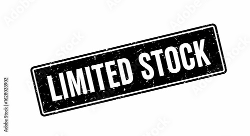 Limited stock rubber stamp grunge vector design illustration