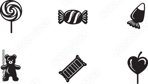 Sweet treats collection icons for celebration and fun