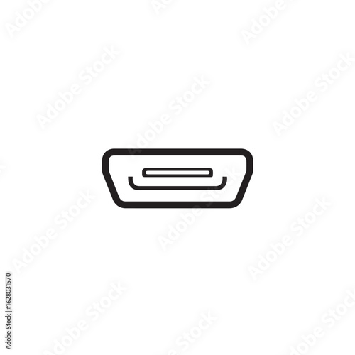 Vector art of usb connector isolated on white background