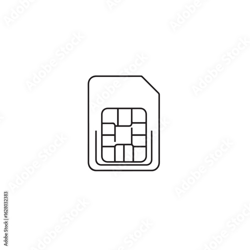 Vector art of sim card isolated on white background
