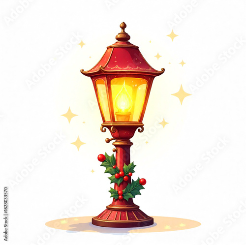 vintage Christmas street lamp