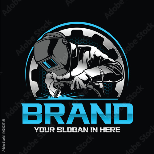 welder illustrator - welder logo - welder template, industry - metal logo - contruction