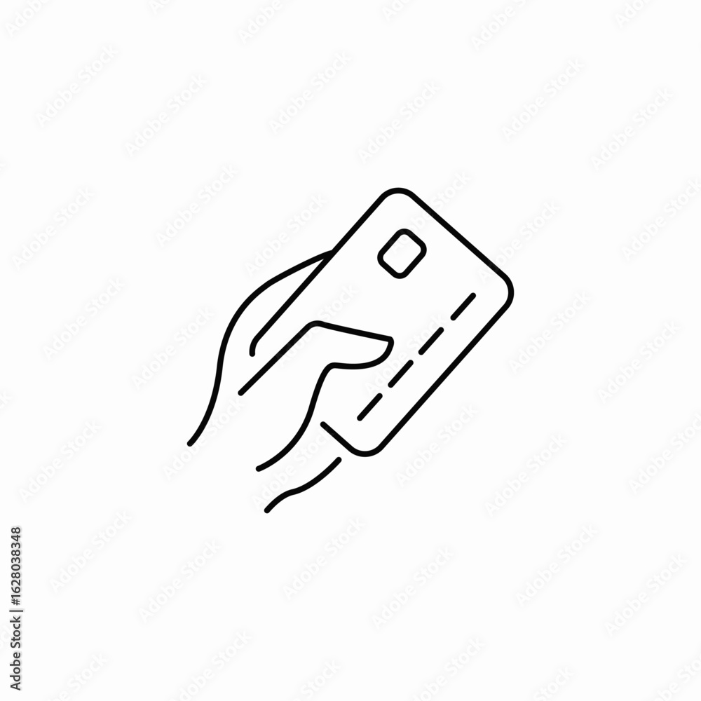 Obraz premium debit card icon sign vector