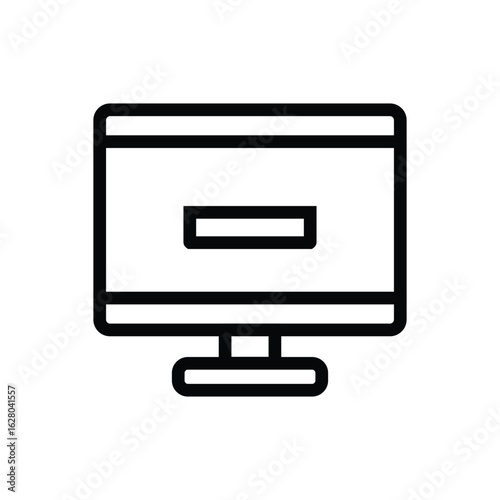 Computer screen monitor pc tv display icon symbol