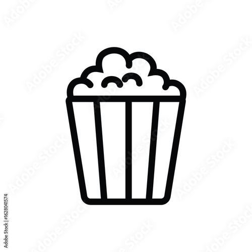 Popcorn movie entertainment icon symbol mark