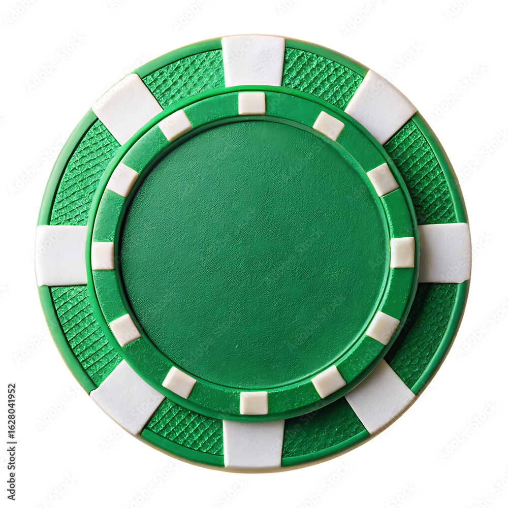Naklejka premium Chip Poker Isolated on White Background