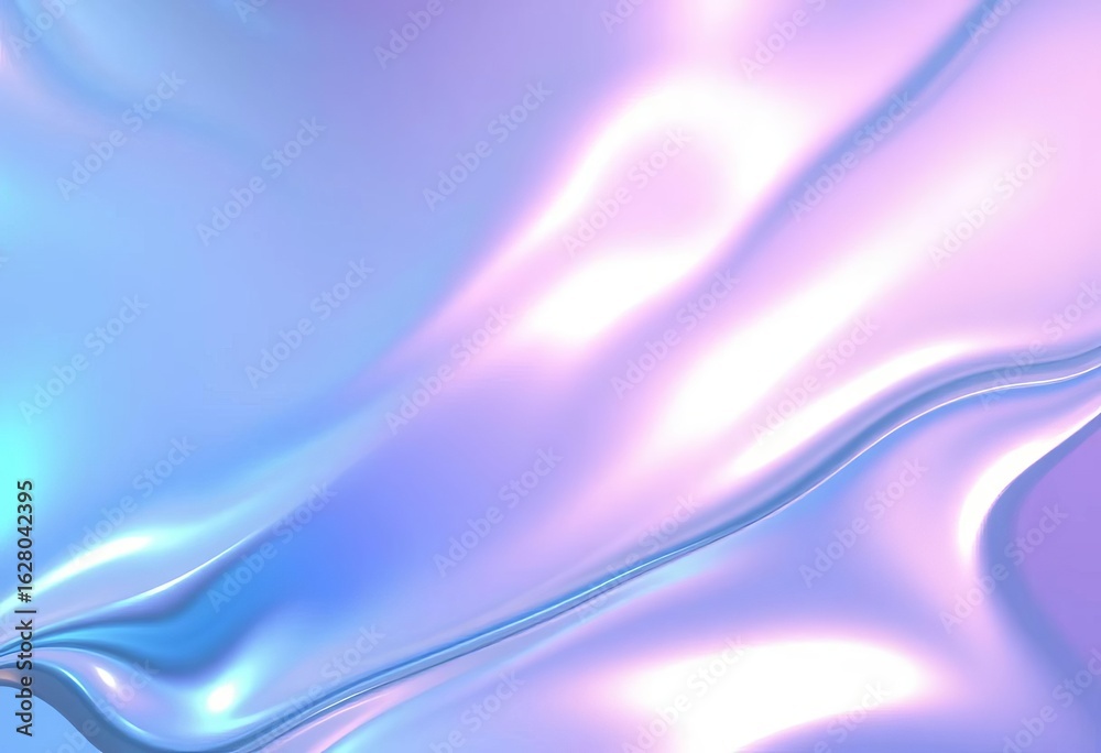 Naklejka premium Liquid chrome, silver gradient, iridescent sheen, abstract metallic texture, gleam, design