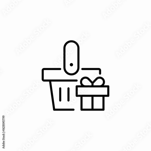 present shopping icon sign vector