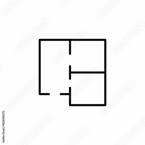 room plan icon sign vector