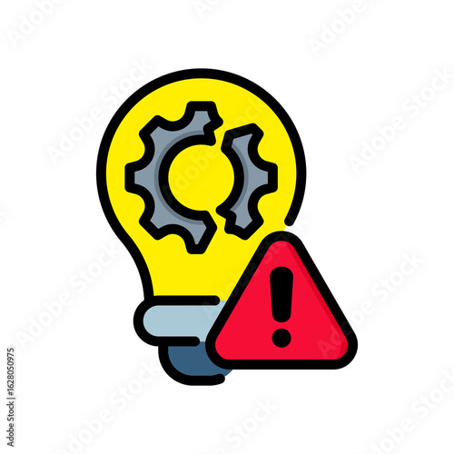 Disruption lineal color icon