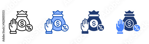 Avoidance icon set multiple style collection