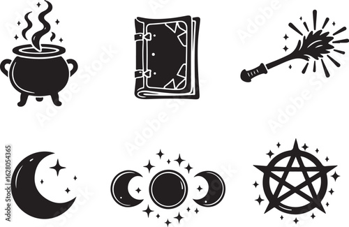 Mystical magic symbols for spellcasting and occult rituals