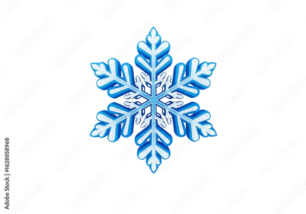 Intricate blue and white snowflake isolated on a transparent background winter cold Intricate blue and white snowflake isolated on a transparent background winter cold