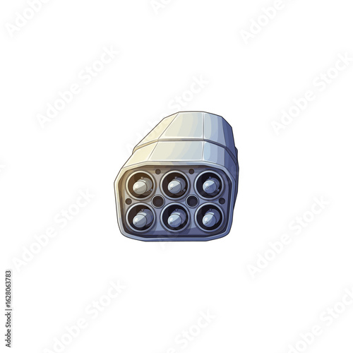 Missile pod icon logo flat vector design