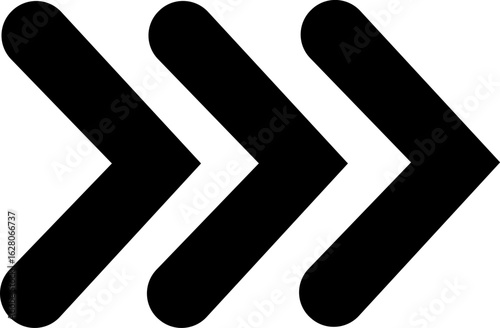 Black arow icon vector silhouette design isolated on white background transparent icon on a transparent background .Curve Arrow right side direction in black color on a plain white background