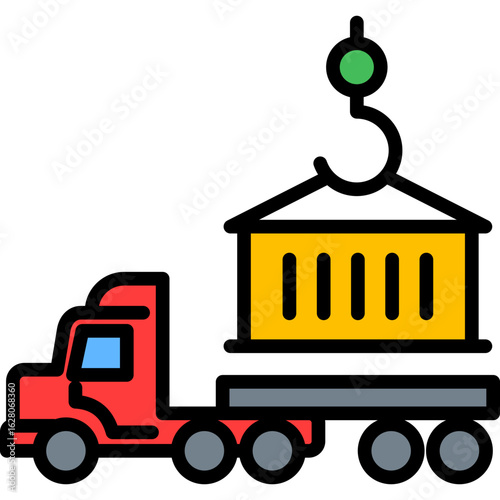 Container lineal color icon