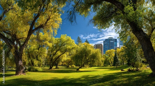 Wallpaper Mural Autumn city park with foliage Torontodigital.ca