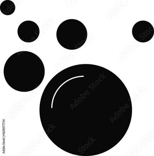 Soap bubbles icon set. Sparkling water. Foam bubble symbol. Fizzy soda drops sign. Oxygen sphere. Clean wash suds concept
