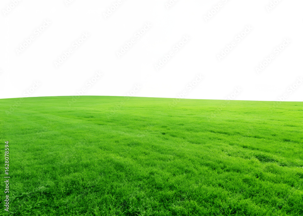Naklejka premium Lush green field on a transparent background. PNG