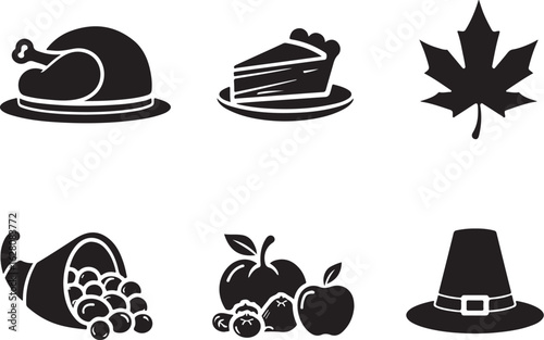 Harvest icons for Thanksgiving celebration