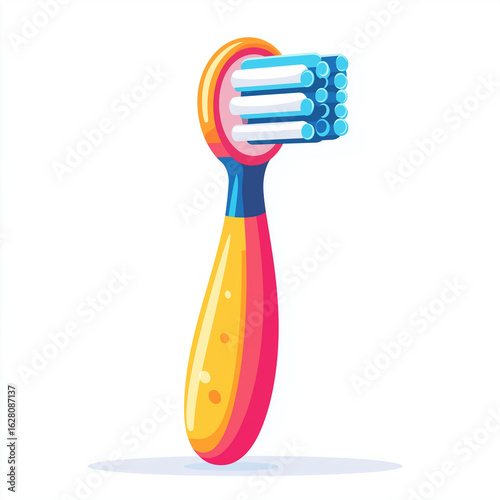  toothbrush, vector flat isolated illustration