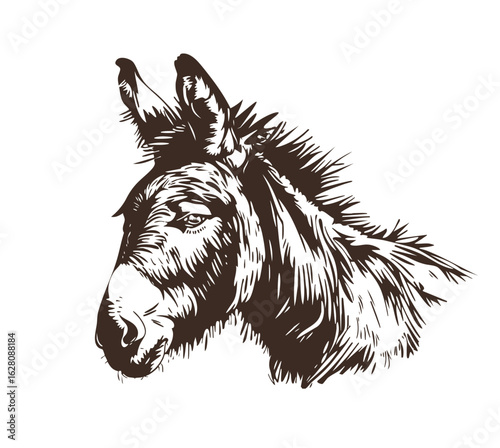 donkey sketch vector graphics