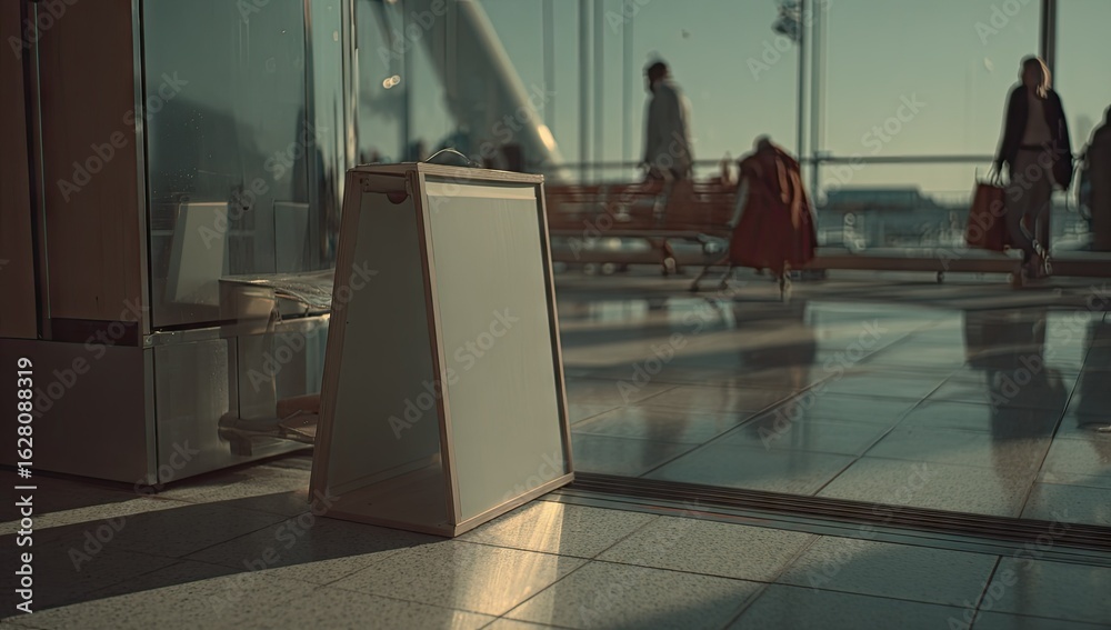 Fototapeta premium Empty information board at an airport terminal.
