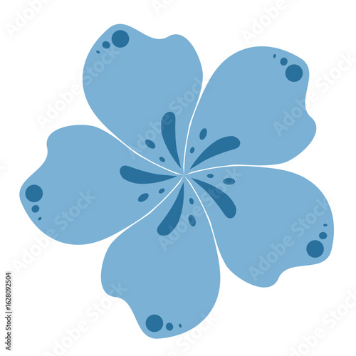 blue flower vector with transparant background 
