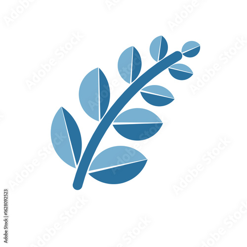 green leaf with feather