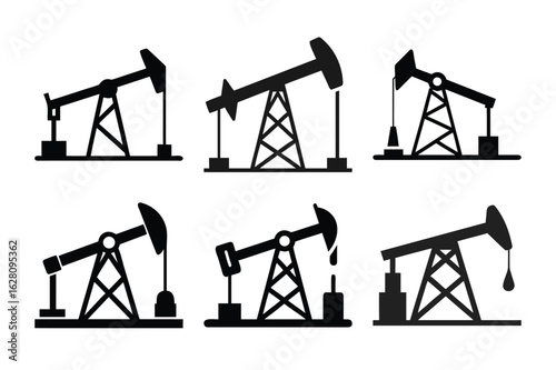 oil industry silhouettes