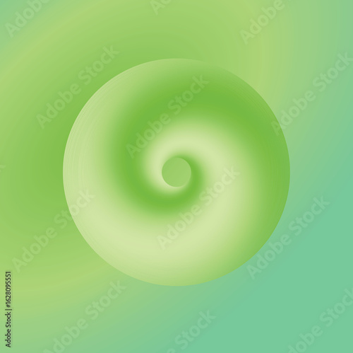 Abstract Green Spiral: A captivating abstract design features a fluid, spiraling form in gradients of green. This mesmerizing artwork evokes a sense of growth, motion, and energy. 