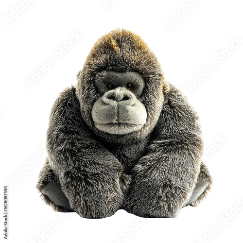 Soft and Fluffy Plush Gorilla Toy with Detailed Texture and Round Features for Kids and Home Decor