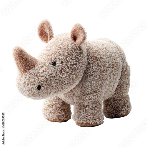 Cute and Fluffy Plush Rhinoceros Toy with Soft Texture, Perfect for Kids’ Playtime and Home Decor