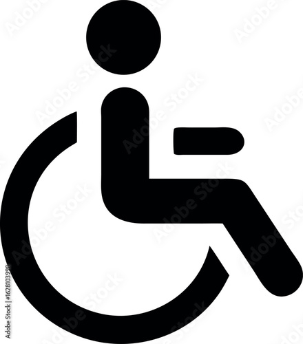 Accessible symbol of a person in a wheelchair indicating disability and mobility assistance