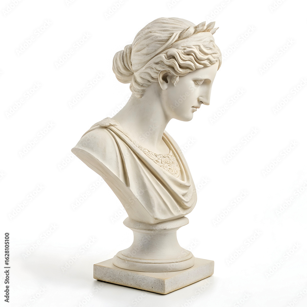 Fototapeta premium Minimalist Sculpture Isolated on White Background