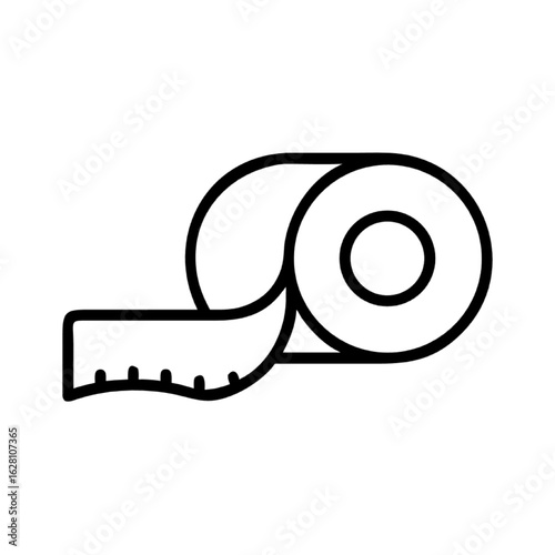 Measuring Made Easy A Minimalist Icon of a Measuring Tape for Precise Projects