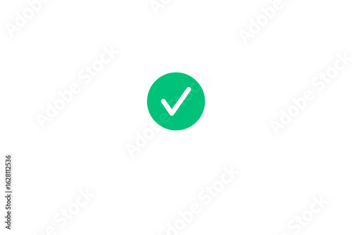 A flat design element that displays a Login Successful message with a white checkmark inside a green circle. A clean and minimalist user interface notification with a transparent background.