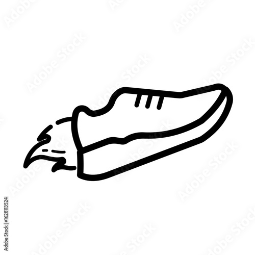 Fast running shoe - vector icon