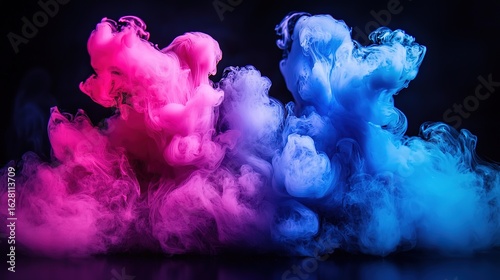 Colorful Paint Splashes with Ink Drops, Liquid Explosions, Dark Background, Dynamic Abstract
