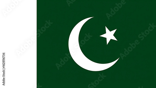 Pakistan national flag hide in beautiful clouds. Pakistan national flag for independence day, 14Th of august happy pakistan independence day. Vector template , Generative Ai	
