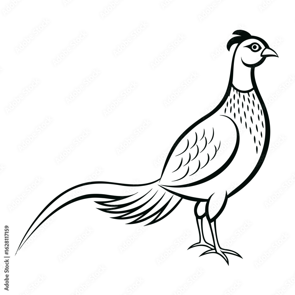 Obraz premium vector drawing of a bird