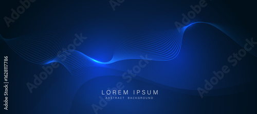 Deep gradient with smooth lightwave, perfect for cybersecurity, innovation, or digital tech visuals.