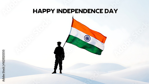 15 August Indian Happy Independence Day Celebration Poster Design Template, illustration of abstract tricolor banner with Indian flag for 15th August Happy Independence, generative ai