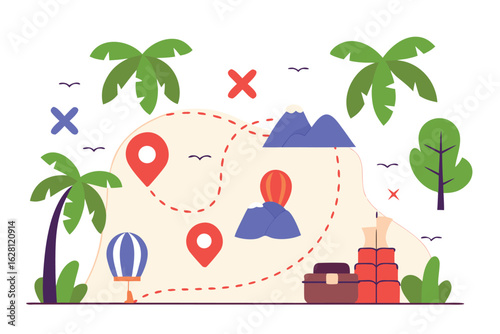 summer icons set