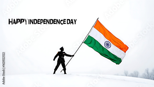 15 August Indian Happy Independence Day Celebration Poster Design Template, illustration of abstract tricolor banner with Indian flag for 15th August Happy Independence, generative ai