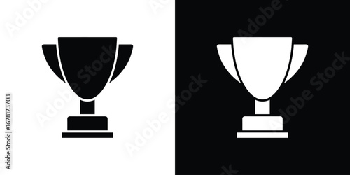Trophy cup icon Pixel perfect vector graphics. Symbol, logo illustration.