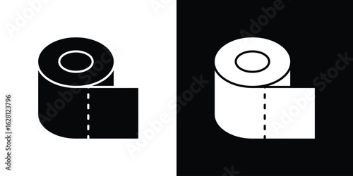 Toilet paper roll icon Pixel perfect vector graphics. Symbol, logo illustration.
